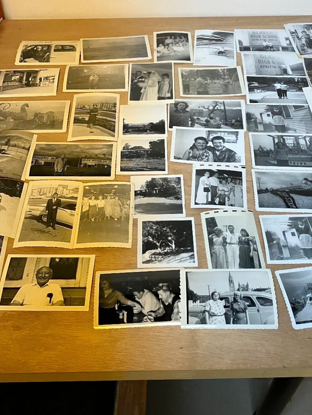 Black and white photo lot vintage pictures from the 1950s and 60s